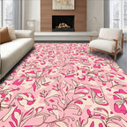 Abstract Floral Line Art Pattern Rug