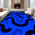 Modern Abstract Wavy Curve Design Rug