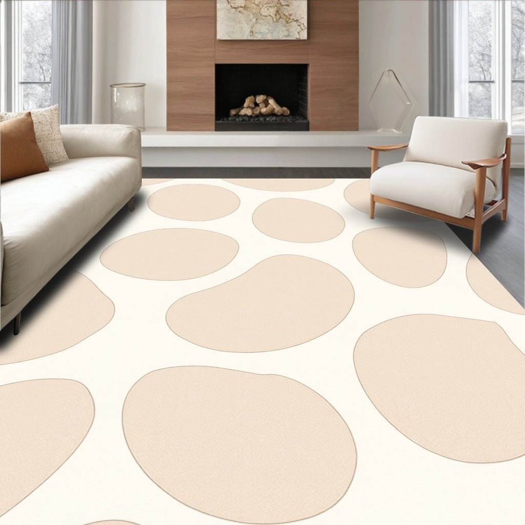 Calm Abstract Organic Shape Pattern Rug