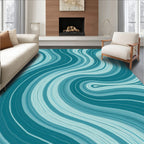 Ocean Wave Striped Fluid Design Rug