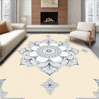 Ornate Floral Mandala Patterned Rug