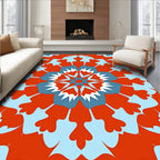Mandala Style Radial Pattern Rug