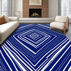 Concentric Diamond Stripes Design Rug