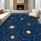 Concentric Circles Modern Geometric Design Rug