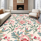 Pastel Floral Vines Pattern Rug