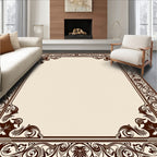 Elegant Floral Vine Scrollwork Pattern Rug