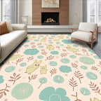 Whimsical Woodland Creatures Garden Pattern Rug