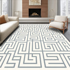 Geometric Maze Pattern Rug