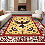 Bold Bird Geometric Ornament Design Rug