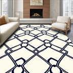Classic Chain Link Overlay Design Rug