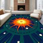 Cosmic Sun Radiant Burst Pattern Rug