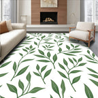Botanical Leaf Pattern Design Rug