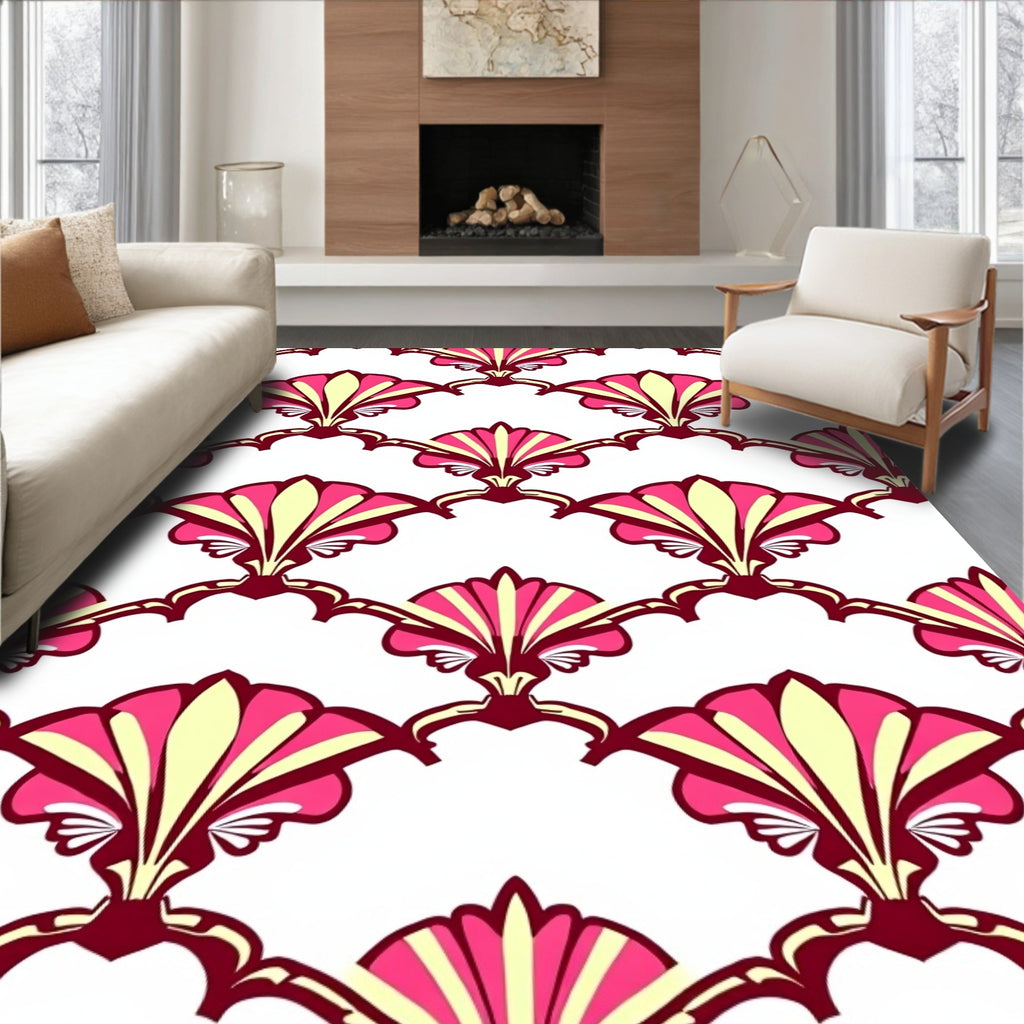 Art Deco Fan Pattern Rug