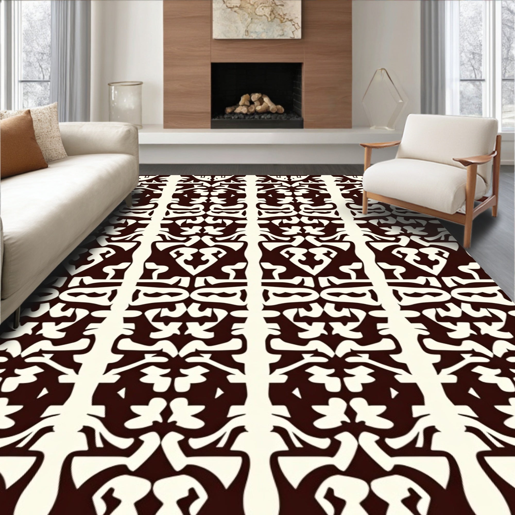 Bold Abstract Symmetry Pattern Rug