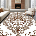 Ornate Floral Medallion Design Rug