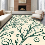 Vine Swirl Floral Pattern Rug