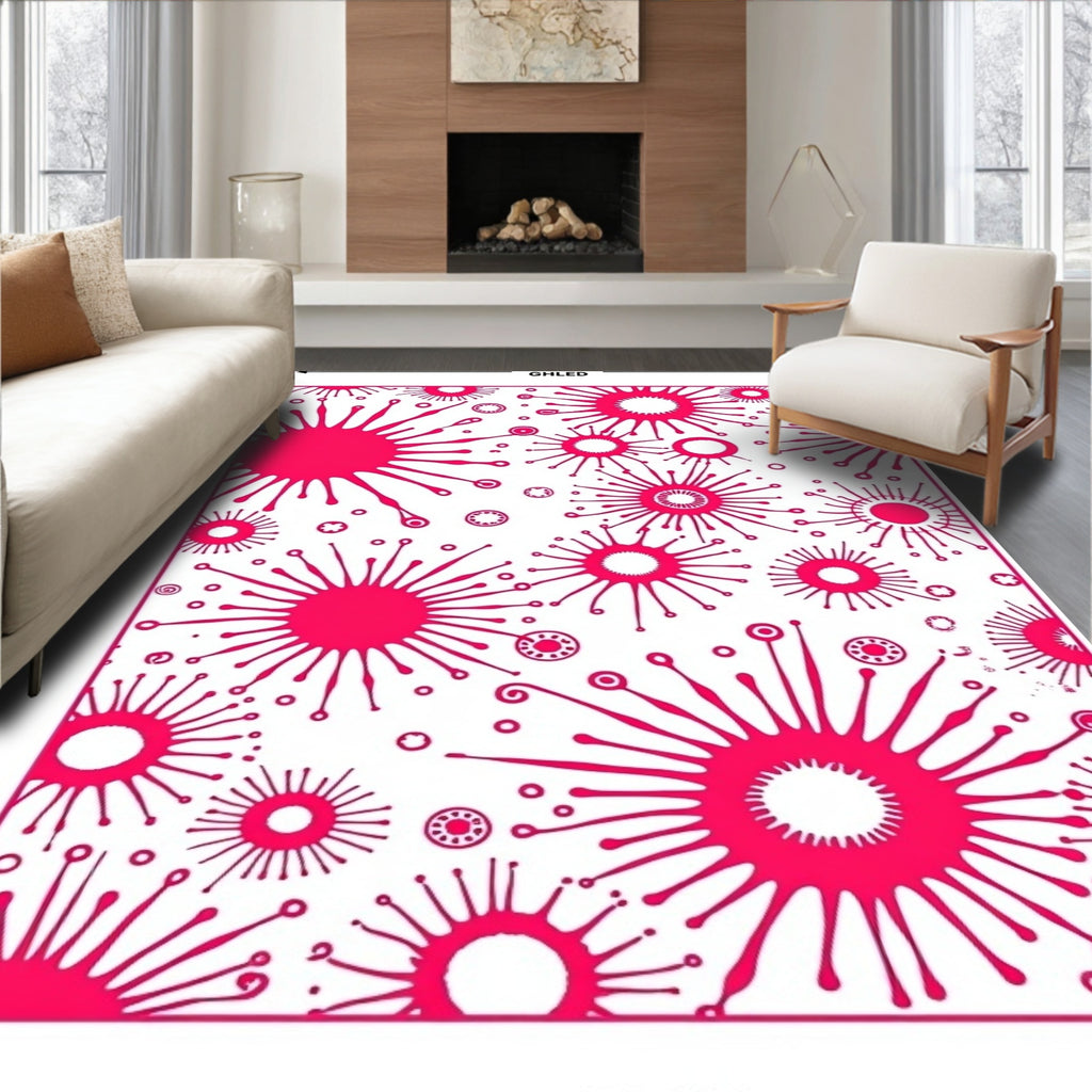 Abstract Starburst Pattern Rug