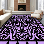 Lavendar Scrollwork Intricate Pattern Rug