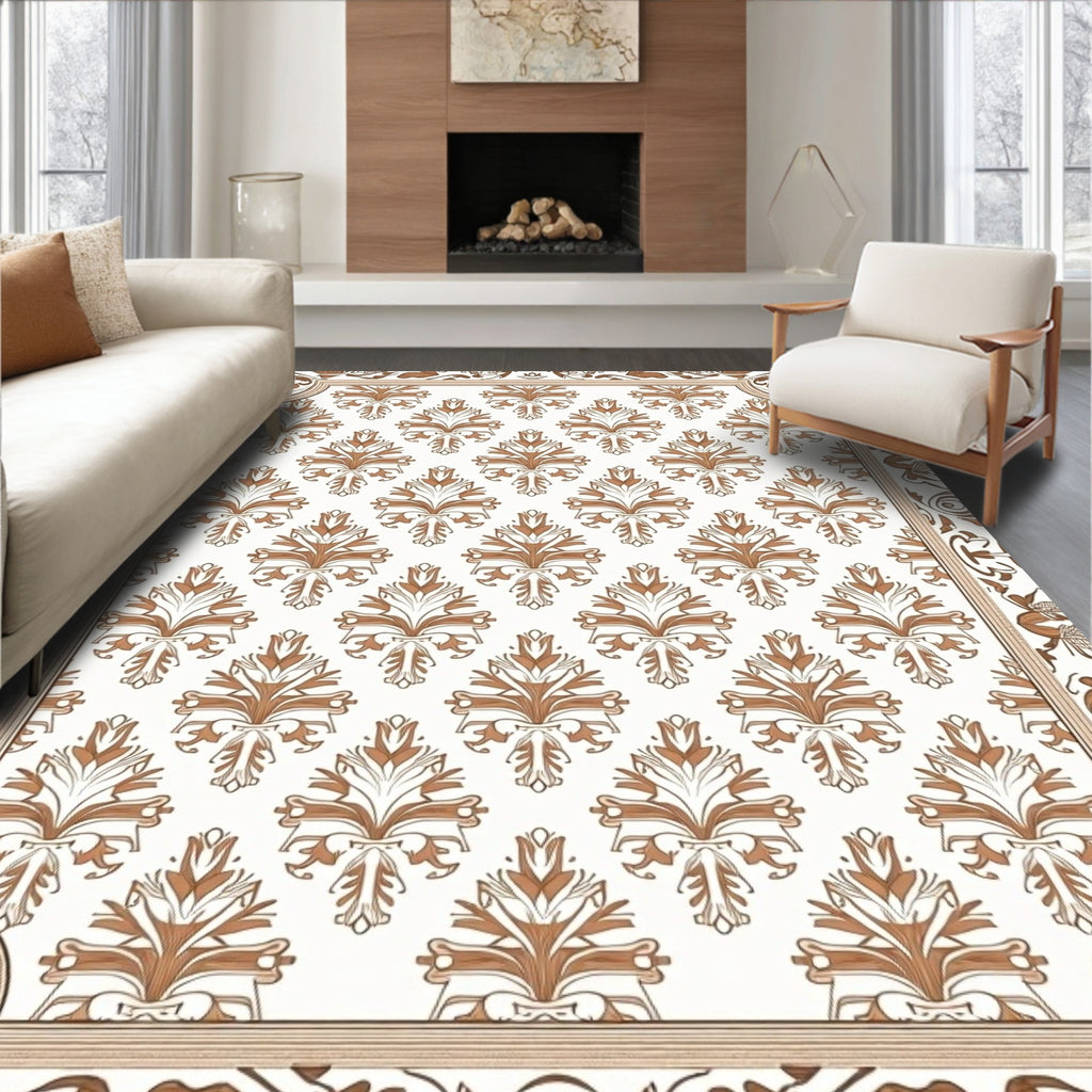 Classic Floral Damask Pattern Rug