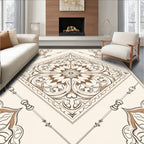 Intricate Floral Mandala Pattern Design Rug