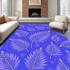 Purple Fern With Star Pattern Rug
