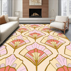 Art Deco Fan Pattern Pastel Rug