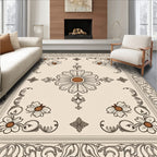 Vintage Floral Garden Square Pattern Rug