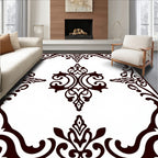 Ornate Scrollwork Baroque Pattern Design Rug