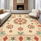 Heritage Floral Medallion Cream Rug