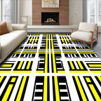 Bold Geometric Stripes Pattern Rug