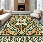 Ornate Floral Medallion Patterned Rug