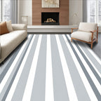 Modern Grey Stripe Pattern Rug