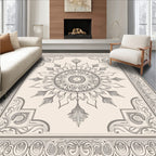 Intricate Floral Mandala Pattern Rug
