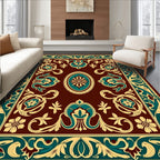 Ornate Floral Baroque Pattern Rug