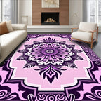 Ornamental Mandala Flower Pattern Rug