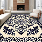 Classic Damask Floral Inlay Rug