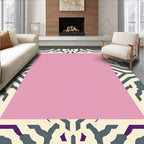 Modern Geometric Pink Center Rug