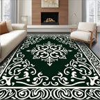 Ornate Floral Scrollwork Pattern Rug