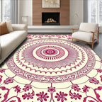 Mandala Design With Floral Accents Rug