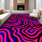 Vibrant Swirl Stripe Pattern Rug