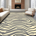 Abstract Wavy Contour Pattern Rug