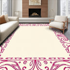 Ornate Flourish Pink Pattern Rug