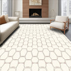 Subtle Geometric Honeycomb Pattern Design Rug