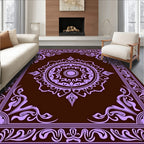 Elegant Purple Mandala Art Rug