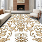 Ornate Floral Scrollwork Patterned Rug