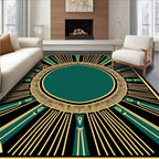 Art Deco Sunburst Pattern Rug