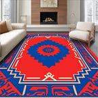 Bold Geometric Sunburst Pattern Rug