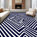 Optical Illusion Maze Pattern Rug