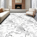 Abstract Swirls Cool Tones Pattern Rug