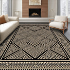 Intricate Geometric Maze Garden Pattern Rug